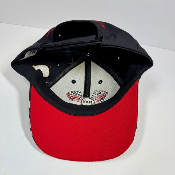 K-Products Pork The Other White Meat #46 Racing Hat Checkered Flag Cap Y2K - Picture 6 of 9